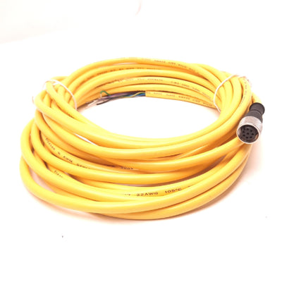 New Banner QDE-825D Cordset, Length: 26ft, M12, 8-Pin Female, 300V, 22AWG