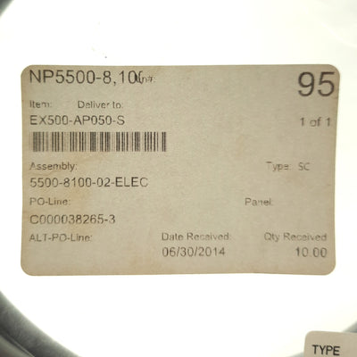New SMC EX500-AP050-S Power Connector Cable 5000mm Length, M12 5 Pin Female 24V