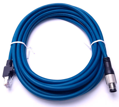 New Cognex CCB-84901-1003-05 Ethernet Communication Cable RJ45 to M12 8-Pin, 5m
