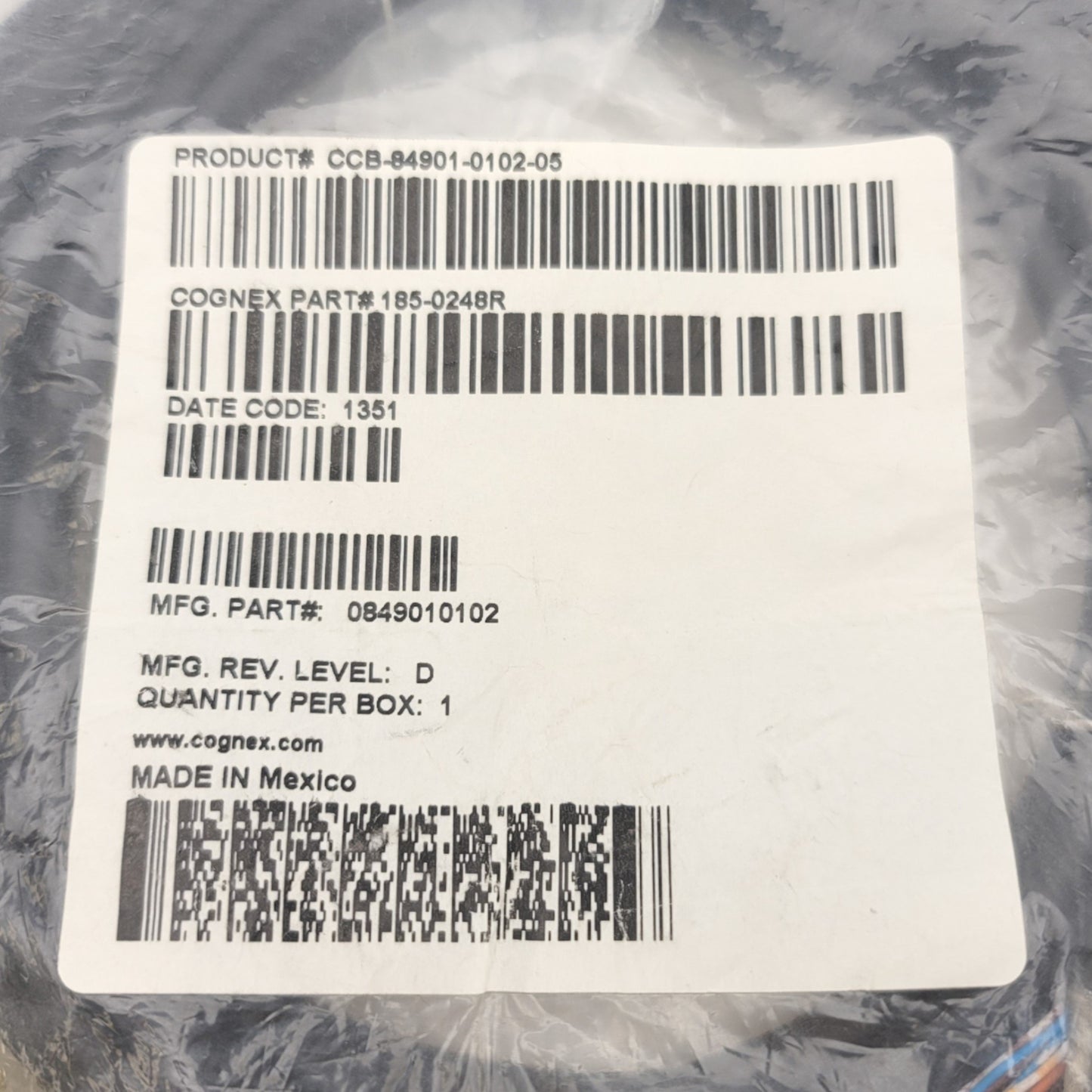 New – Open box Cognex CCB-84901-0102-05 Insight Power & I/O Breakout Cable M12, 5 Meter