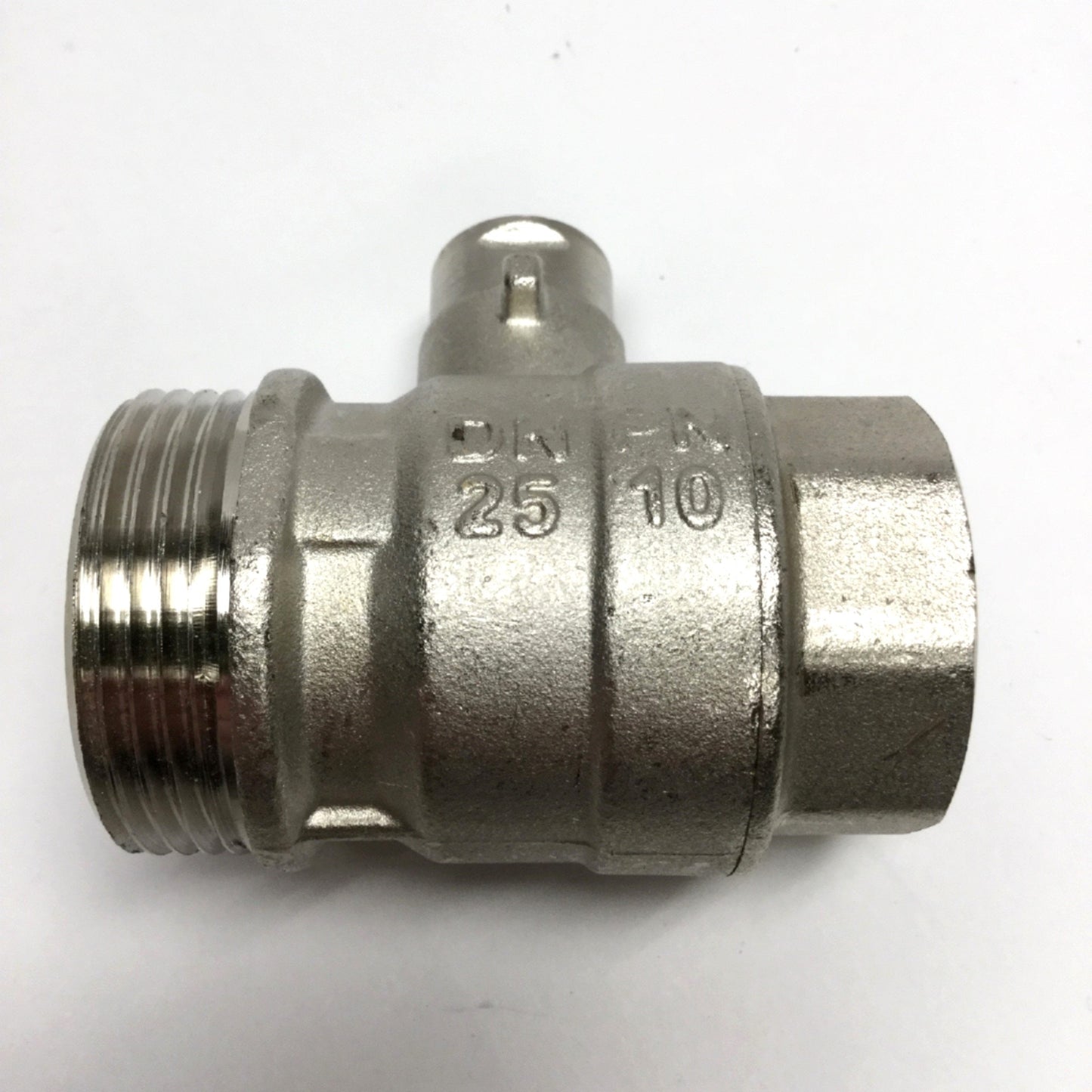 New – Open box ENOLGAS Swift-O-Matic ISO Ball Valve DN25 1" Male/Female, Nickel Plated Brass