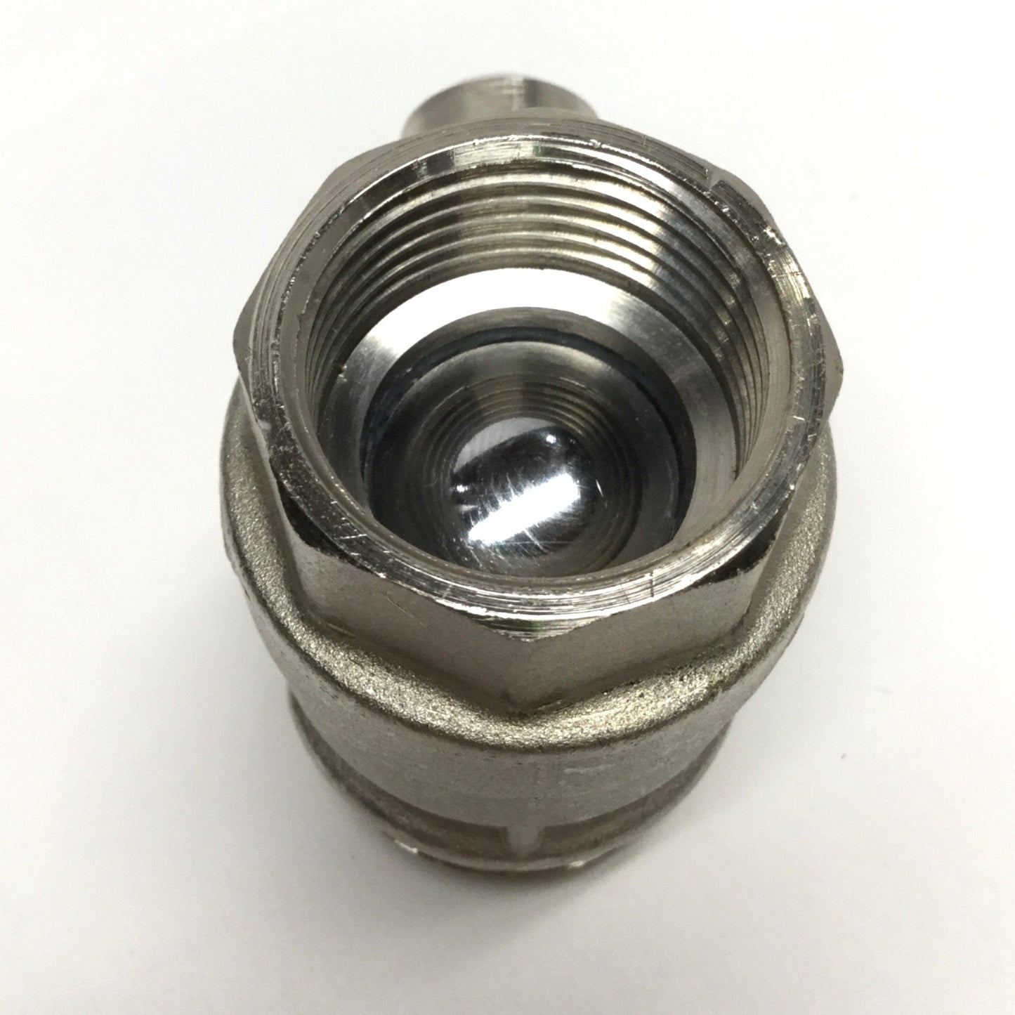 New – Open box ENOLGAS Swift-O-Matic ISO Ball Valve DN25 1" Male/Female, Nickel Plated Brass