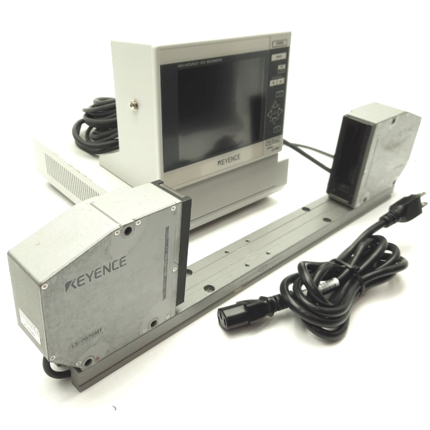 Used Keyence LS-7601 & LS-7070M LED CCD Micrometer System .5-65mm ±3μm Range 100-240V