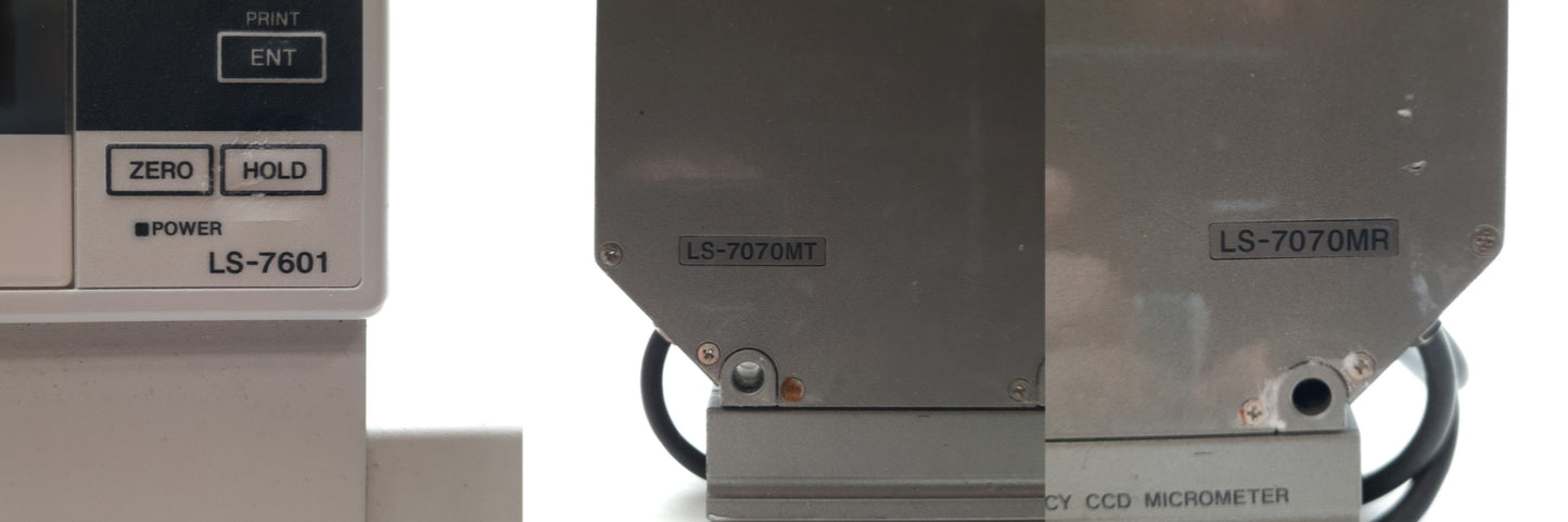 Used Keyence LS-7601 & LS-7070M LED CCD Micrometer System .5-65mm ±3μm Range 100-240V