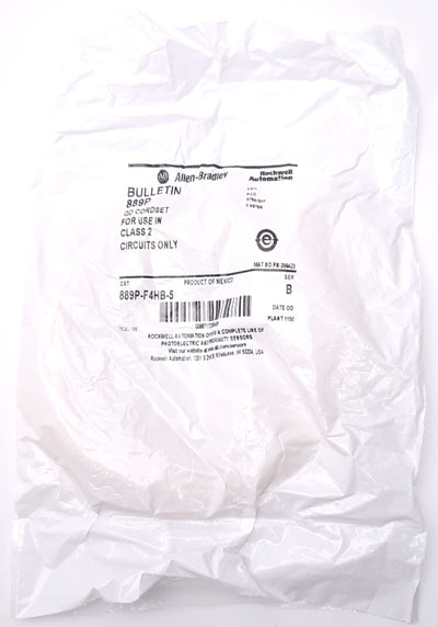 New Allen-Bradley 889P-F4HB-5 Cable Cordset Pico M8 Female 4-Pin to Flying Leads, 5m