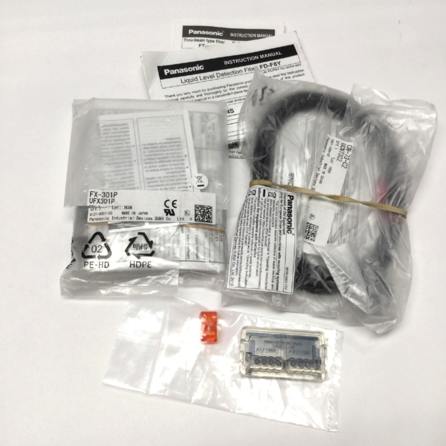 New SunX FX-301P NAVI Fiber Optic Sensor Amplifier PNP 3-Wire Out, 12-24VDC w/Cable