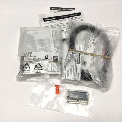 New SunX FX-301P NAVI Fiber Optic Sensor Amplifier PNP 3-Wire Out, 12-24VDC w/Cable