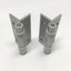 Used Lot of 2 LAMP HG-CV65 Aluminum Clean Room Door Butt Hinges, 2 Holes/Leaf 60x65mm
