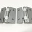 Used Lot of 2 LAMP HG-CV65 Aluminum Clean Room Door Butt Hinges, 2 Holes/Leaf 60x65mm
