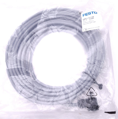 New Festo KMEB-1-24-5-LED Plug Socket With Cable Angled, 3-Pin Type C, 151689