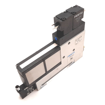 Used Festo VADMI-300-P Vacuum Generator, PNP, 24VDC, 2-8 Bar, G3/8", G1/4"