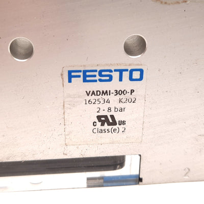 Used Festo VADMI-300-P Vacuum Generator, PNP, 24VDC, 2-8 Bar, G3/8", G1/4"