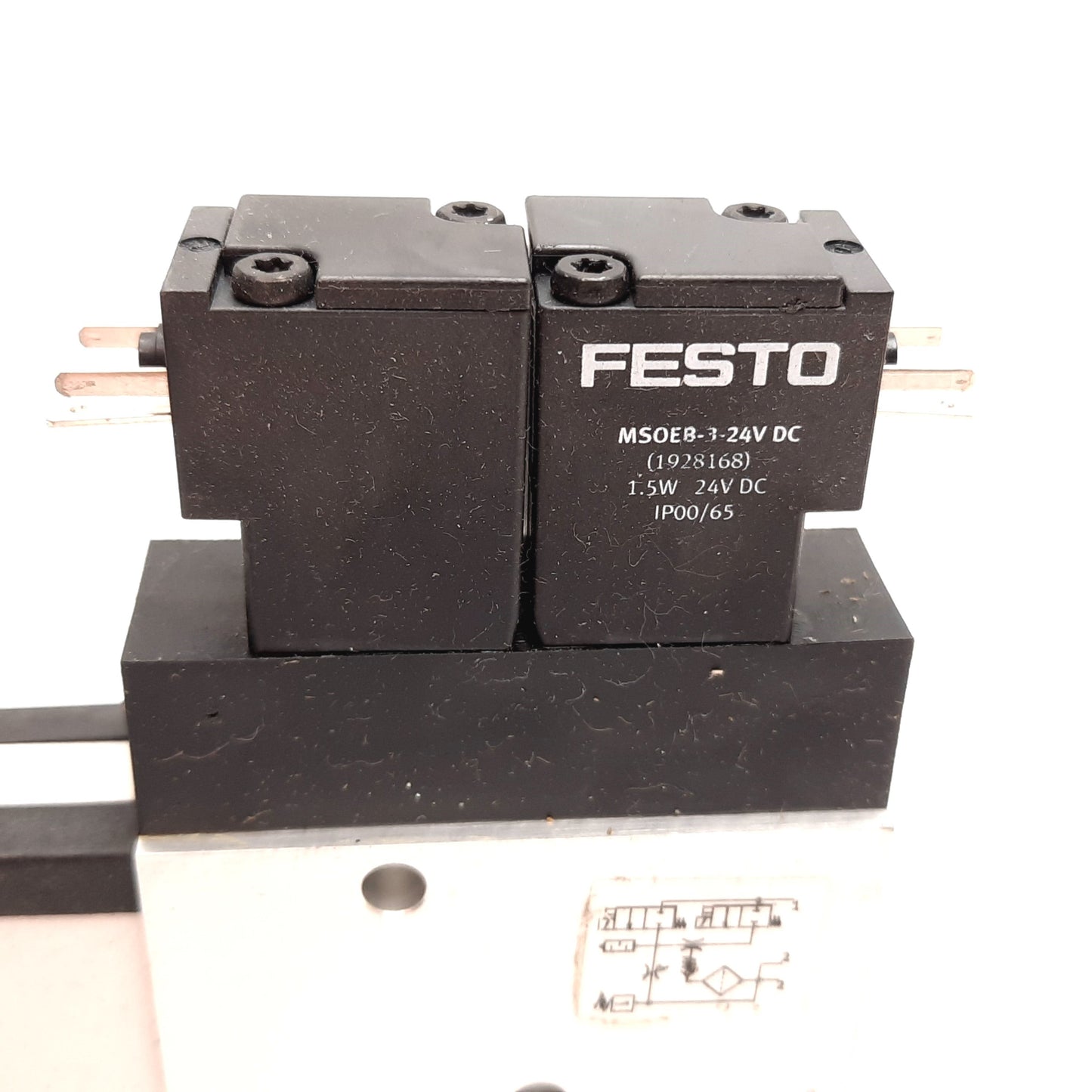 Used Festo VADMI-300-P Vacuum Generator, PNP, 24VDC, 2-8 Bar, G3/8", G1/4"