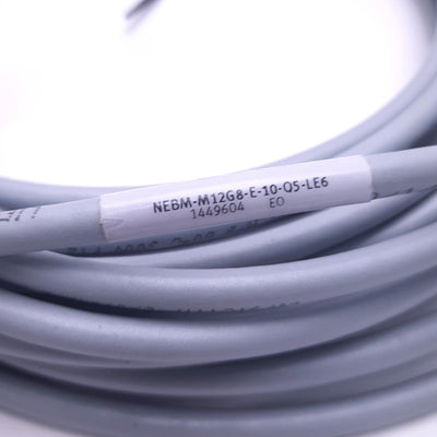 New Festo NEBM-M12G8-E-10-Q5-LE6 Motor Cable M12 8-Pin A-Code To Leads, 10m, 1449604