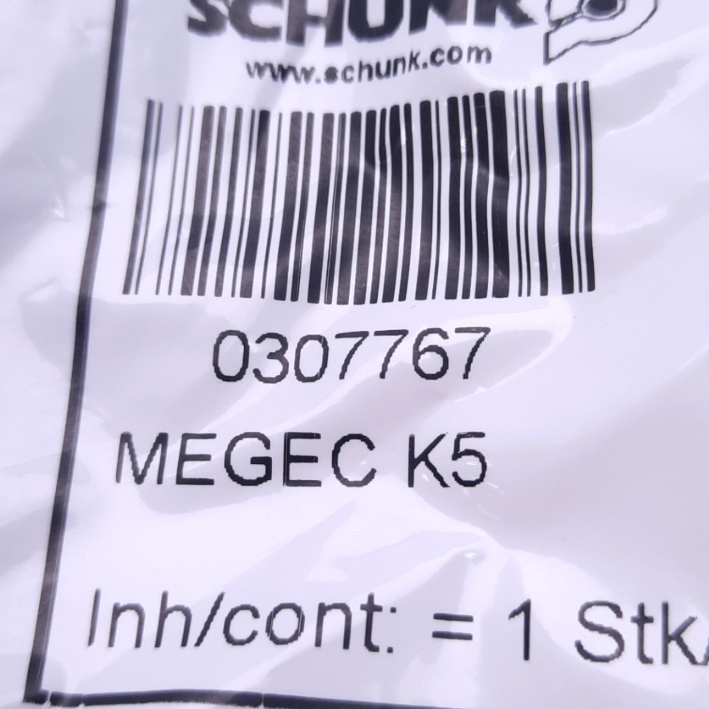 New Schunk 0307767 Power Supply Cable M8 4-Pin Male to Flying Leads, 5m Length