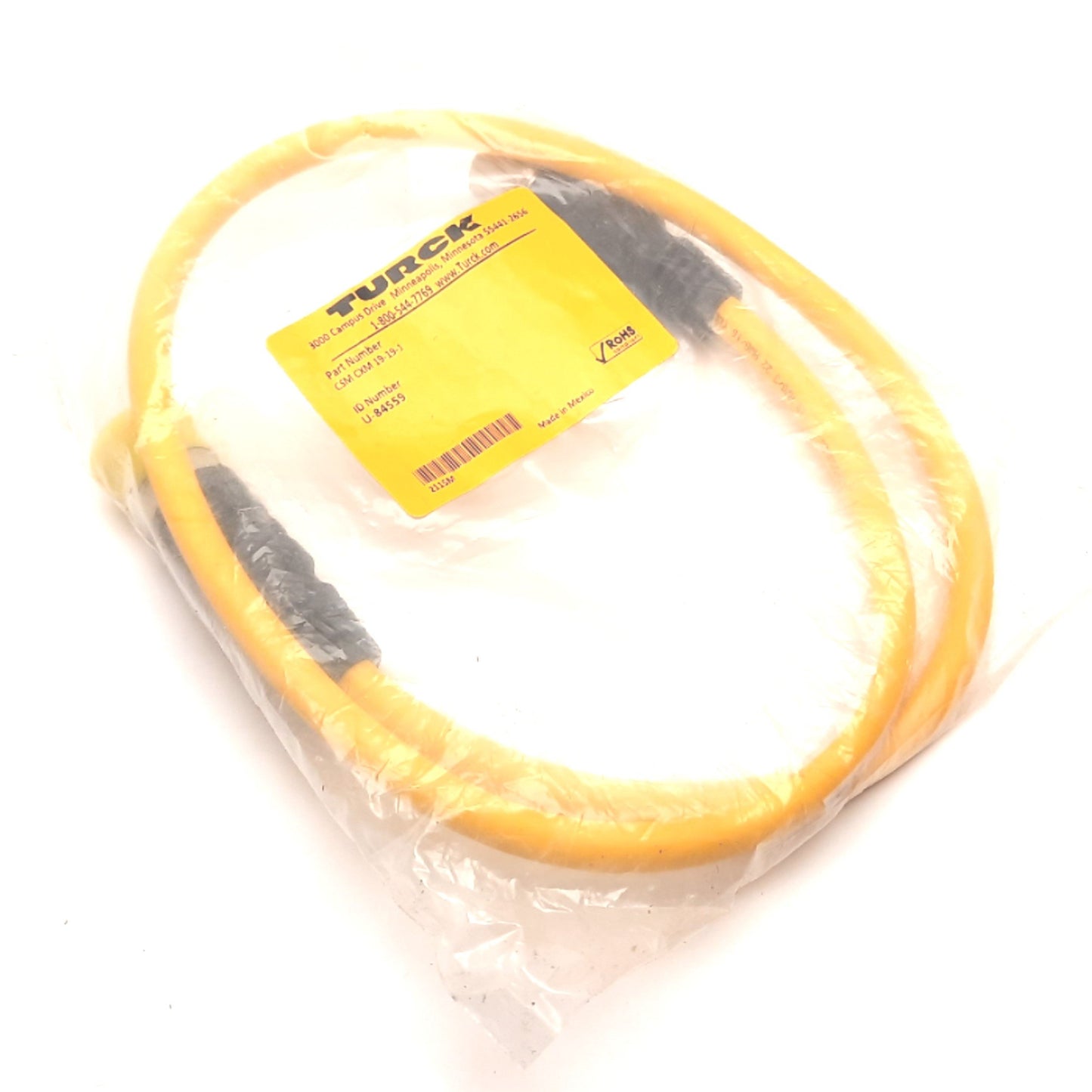 New Turck CSM CXM 19-19-1 Actuator/Sensor Cordset, 19-Pin M23 Male to Female, 1m