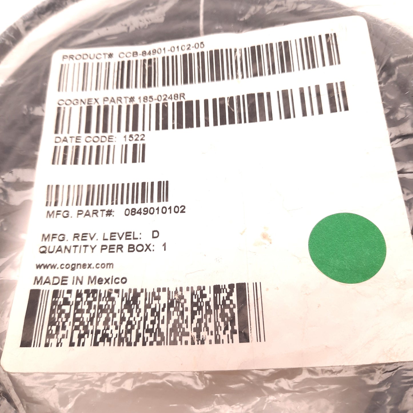 New Cognex 849010102 In-Sight Camera Power, Trigger, I/O Breakout Cable, M12 8-Pin