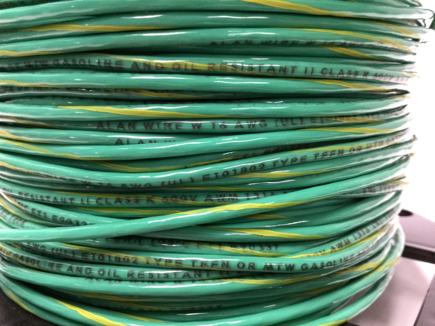 New – Open box Alan Wire ~425ft Machine Tool Appliance Fixture, Green, 16AWG 600V TFFN-TEWN-MTW