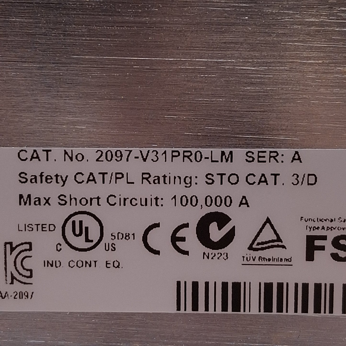 Used Allen Bradley 2097-V31PR0-LM Ser A Kinetix 350 Indexing Servo Motor Drive 240VAC