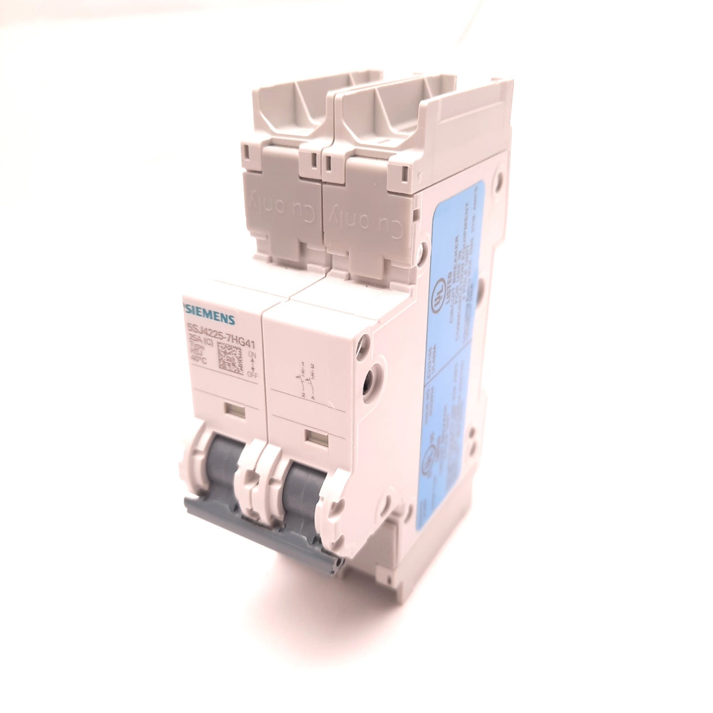 New Siemens 5SJ4225-7HG41 Miniature Circuit Breaker 2 Pole NO 240VAC 125VDC 25A