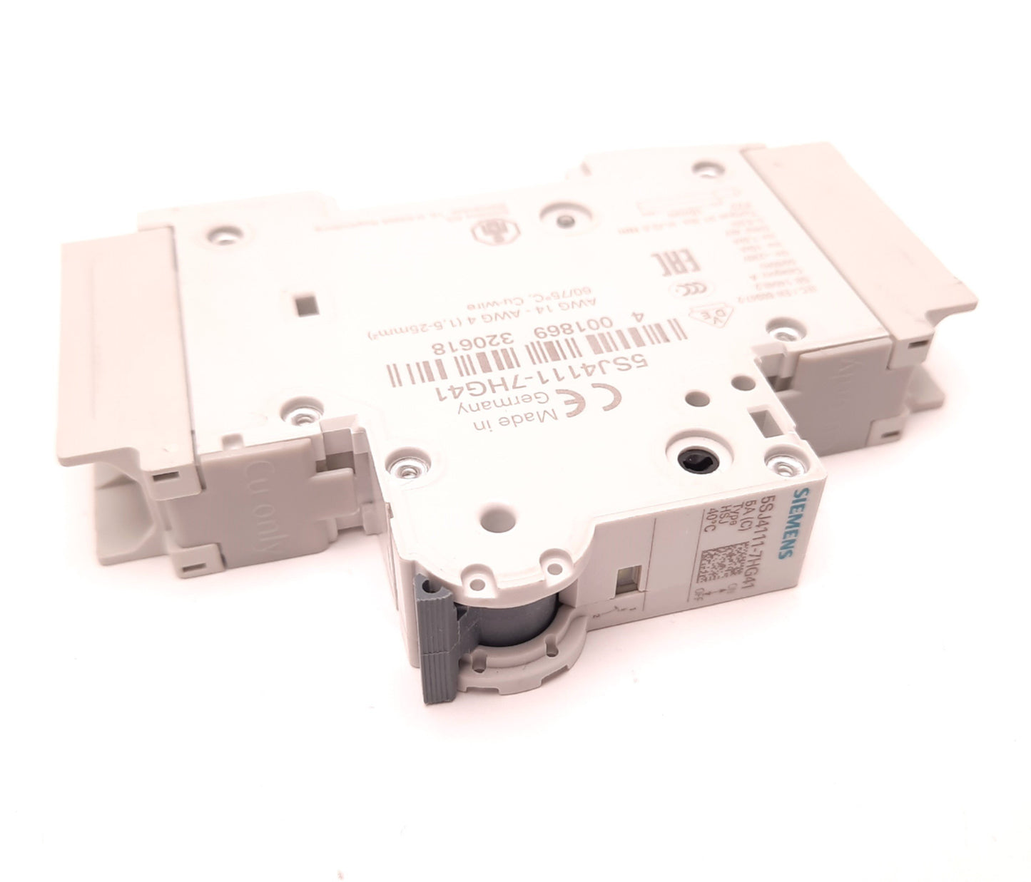 New Siemens 5SJ4111-7HG41 Miniature Circuit Breaker Single Pole 240VAC 125VDC 5A