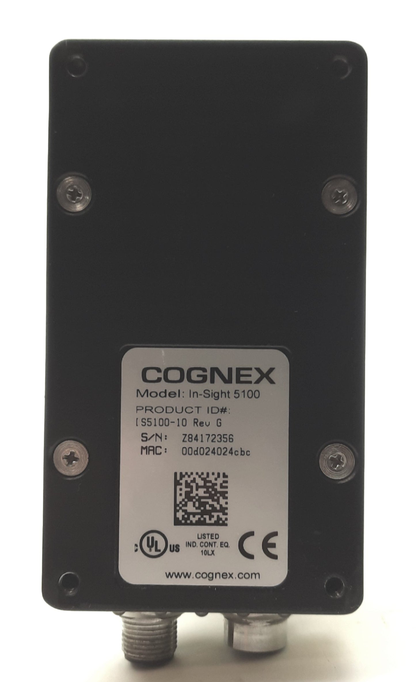 Used Cognex IS5100-10 Rev. G Machine Vision Camera, 1/3" CCD B/W, 640 x 480, 24VDC