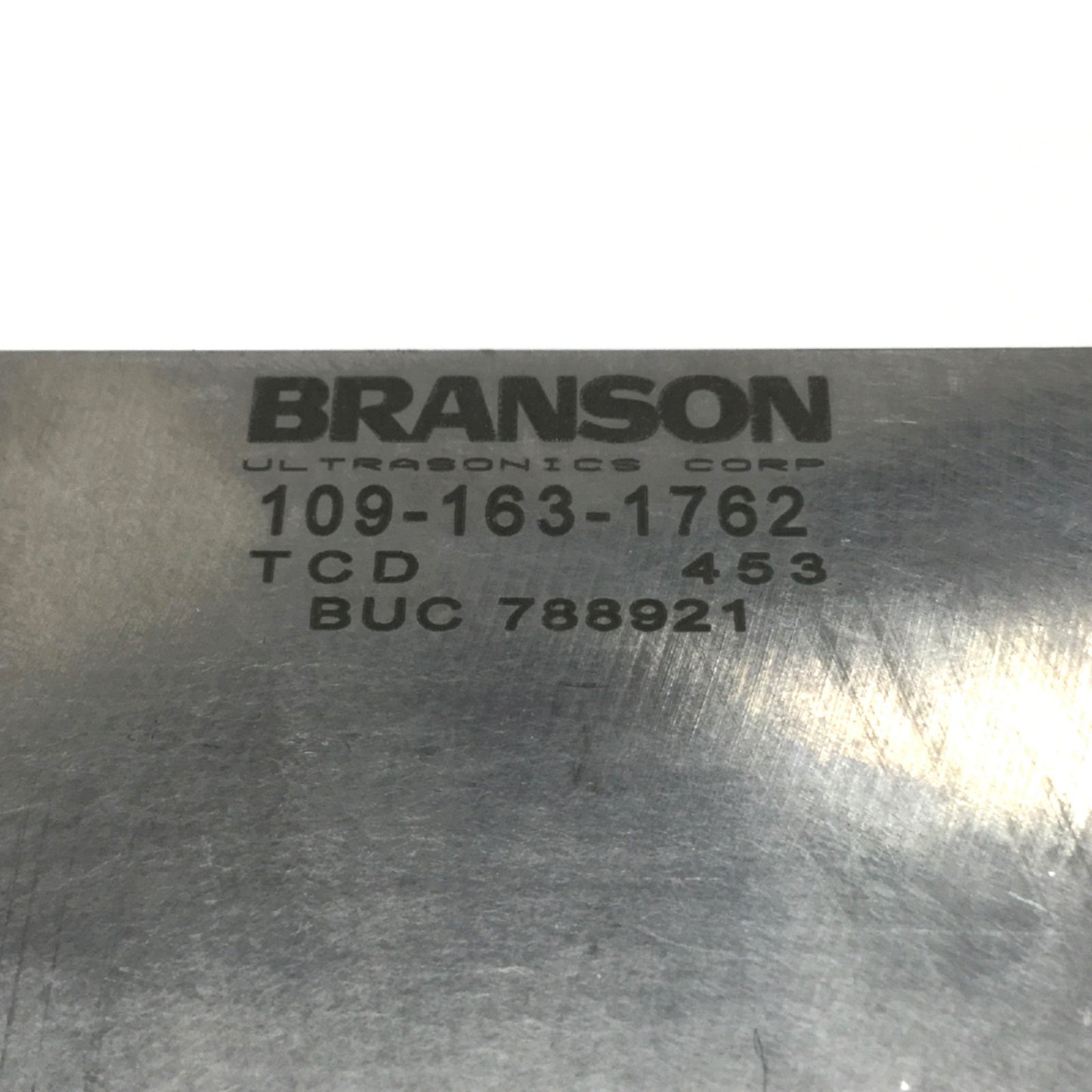Used Branson 109-163-1762 Ultrasonic Welder Rectangular Bar Horn Titanium 3"x1" 20kHz