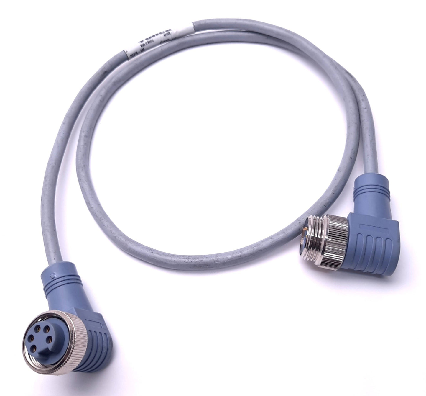 Used Turck WSM WKM 572-1M U2776-100 MiniFast 5-Pin 90 Deg Male to Female, 7/8-16UNC