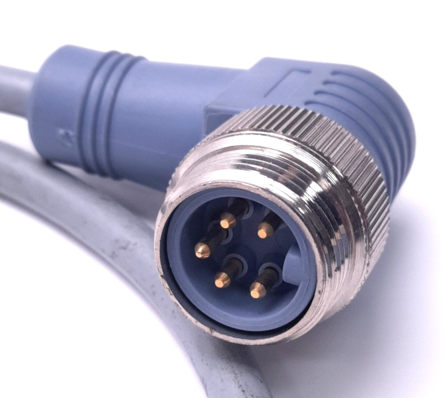 Used Turck WSM WKM 572-1M U2776-100 MiniFast 5-Pin 90 Deg Male to Female, 7/8-16UNC