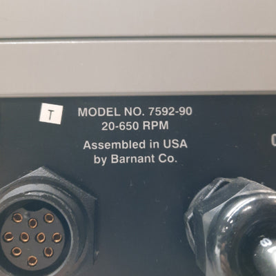 Used Cole Parmer 7592-90 Digital Peristaltic Pump Drive, 20-650RPM, .2HP, 115VAC