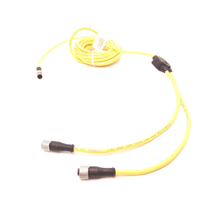 New Banner CSB-M12815M1281 Cordset Splitter M12 Male to M12 Female x 2 8 Pin, 14ft
