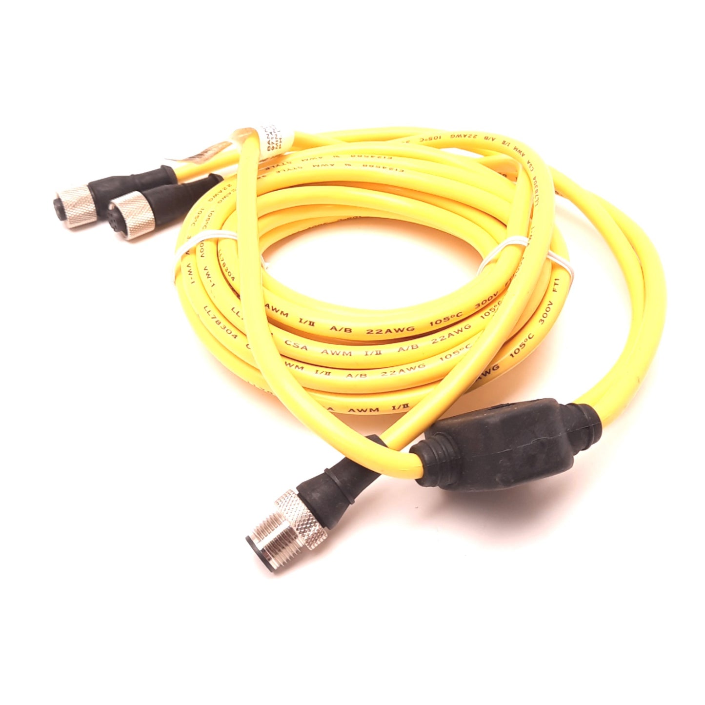 New Banner CSB-M12815M1281 Cordset Splitter M12 Male to M12 Female x 2 8 Pin, 14ft