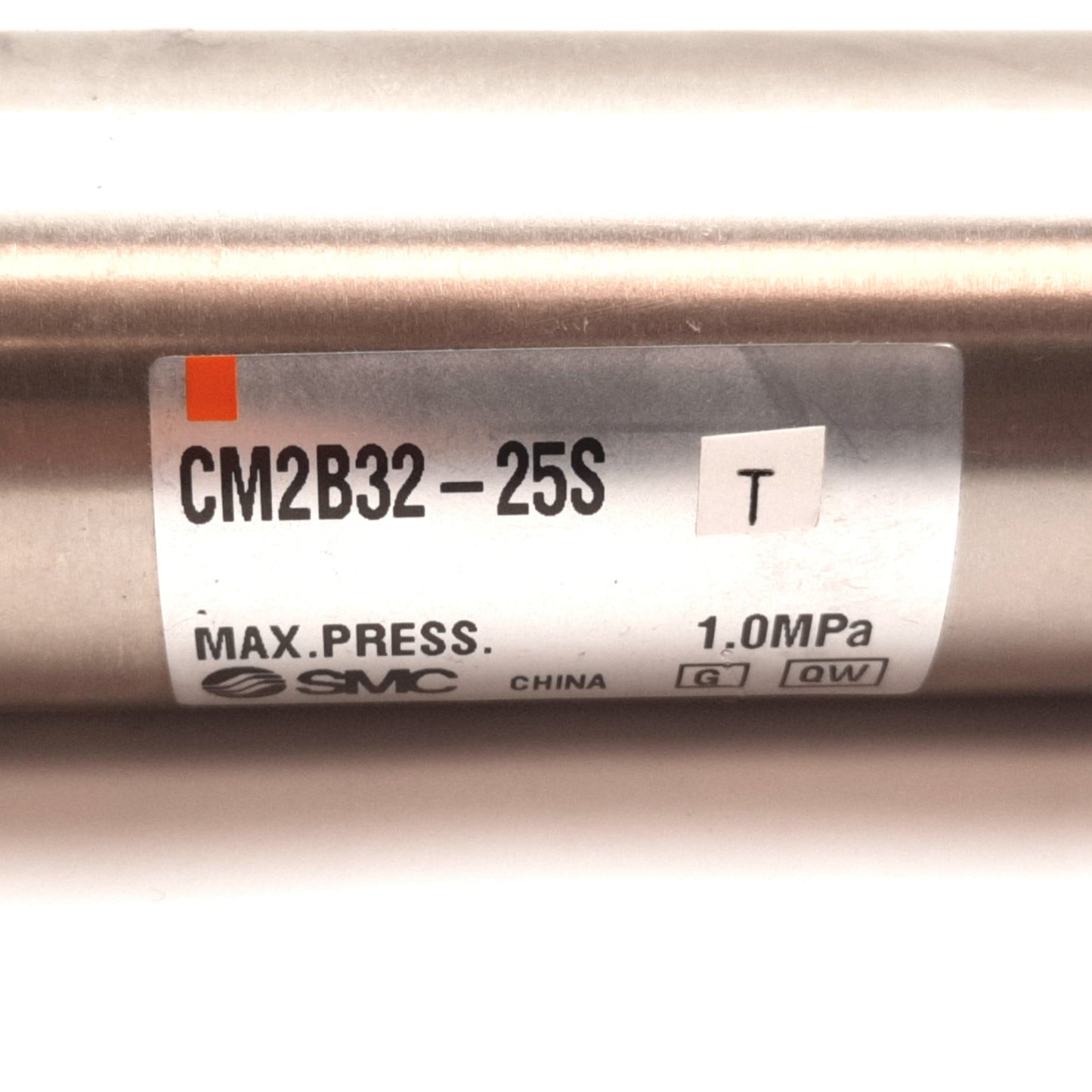 Used SMC CM2B32-25S Cylinder, Spring Return, Bore: 32mm, Stroke: 25mm, Rc1/8, 1.0MPa