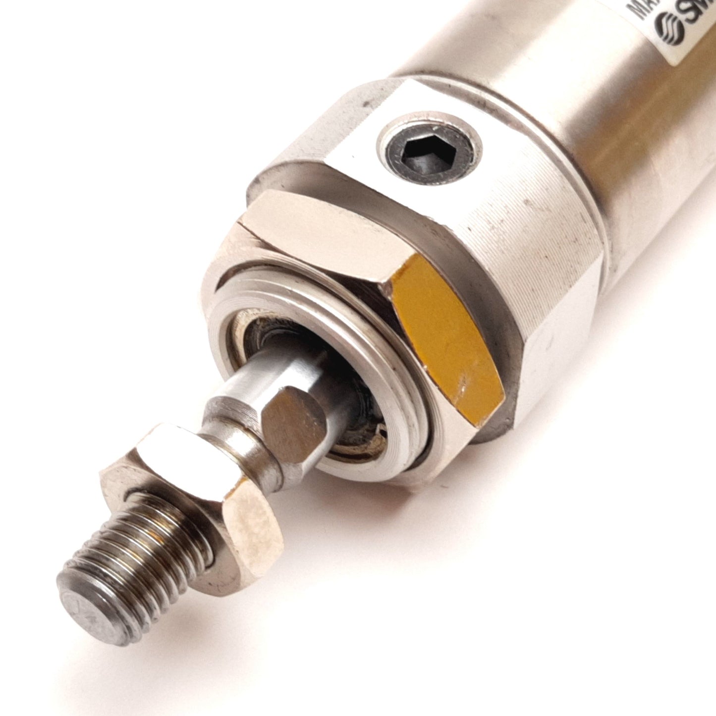 Used SMC CM2B32-25S Cylinder, Spring Return, Bore: 32mm, Stroke: 25mm, Rc1/8, 1.0MPa