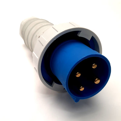 Used Bryant 460P9W Heavy Duty Male Plug Pin Sleeve 3-Phase 3-Pole 4-Wire 250VAC 60A