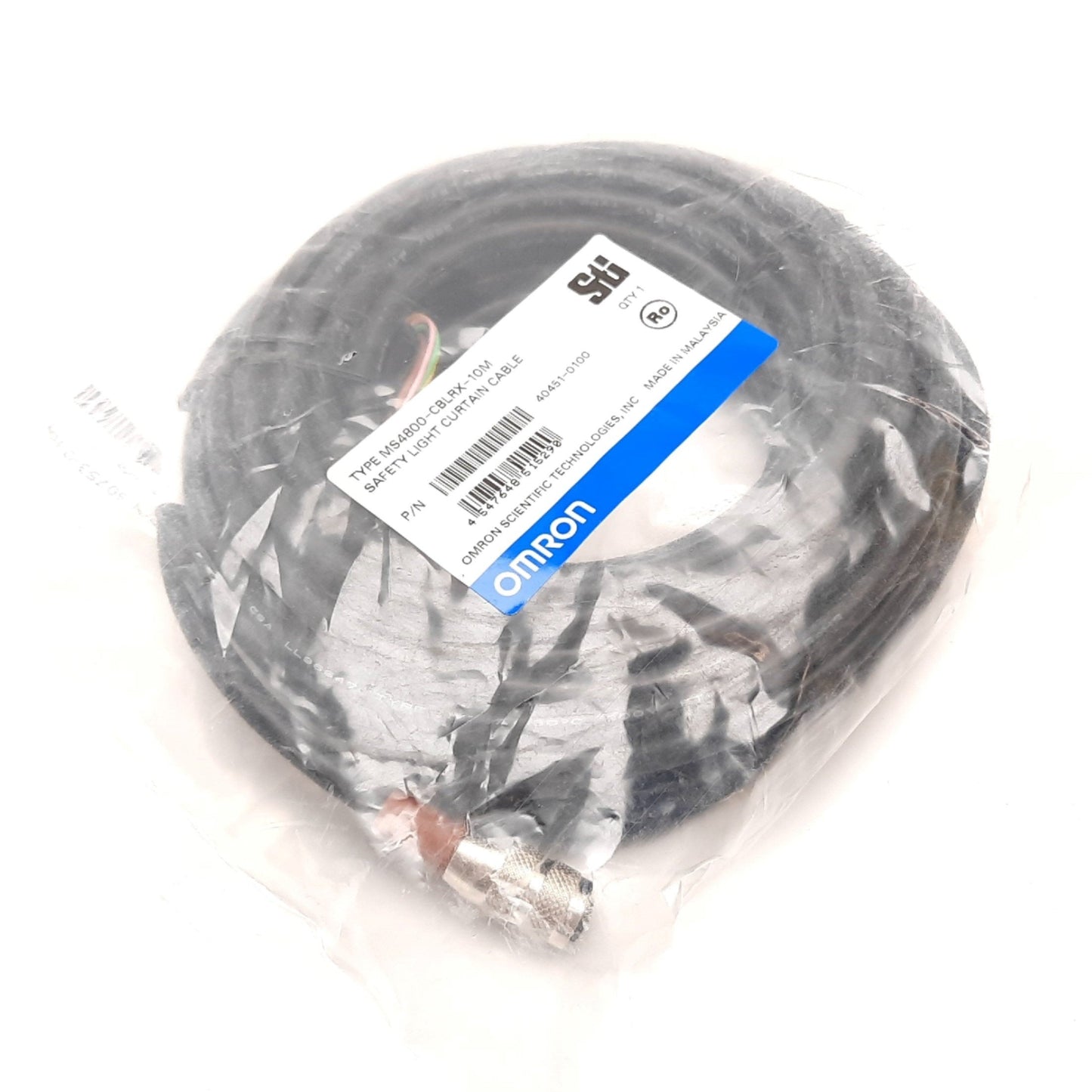 New Omron MS4800-CBLRX-10M Safety Light Curtain Receiver Cable, 8-Pin Female, 10m