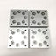 Used Lot of 4 80/20 2407 Aluminum Leveling Caster Base Plate 3" x 3" x .75" 15 Series
