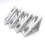 Used Lot of 4 80/20 4336 Tall Gusseted Inside 90° Corner Bracket, 4-Hole, 15 Series