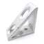 Used Lot of 4 80/20 4336 Tall Gusseted Inside 90° Corner Bracket, 4-Hole, 15 Series
