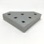 Used Lot of 4 80/20 4461 Aluminum 90° Angled Squared Flat Plates, 6-Hole, 15-Series