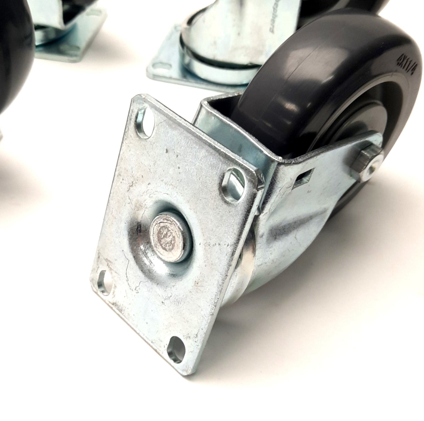 New Lot of 6 Shephard Casters PGS40120ZN-TPU22(GG) 4x1-1/4" TPU Wheel, 5" Height