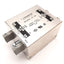 Used Schaffner FN2412-16-44 AC Power Line Filter, 0-400Hz, 250VAC, DIN Rail Mounting