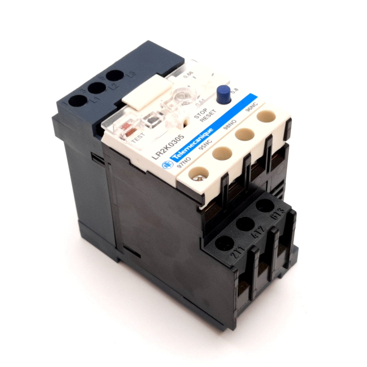 Used Telemecanique LR2K0305 Differential Thermal Overload Relay, 3-Pole, 0.54-0.8A