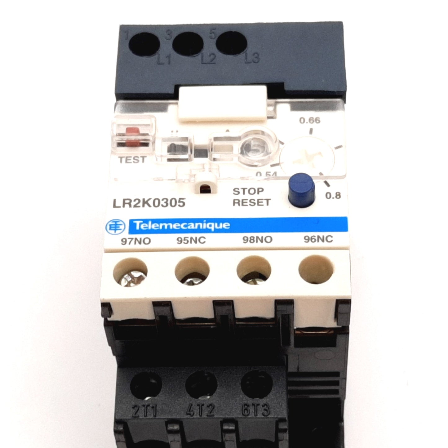 Used Telemecanique LR2K0305 Differential Thermal Overload Relay, 3-Pole, 0.54-0.8A