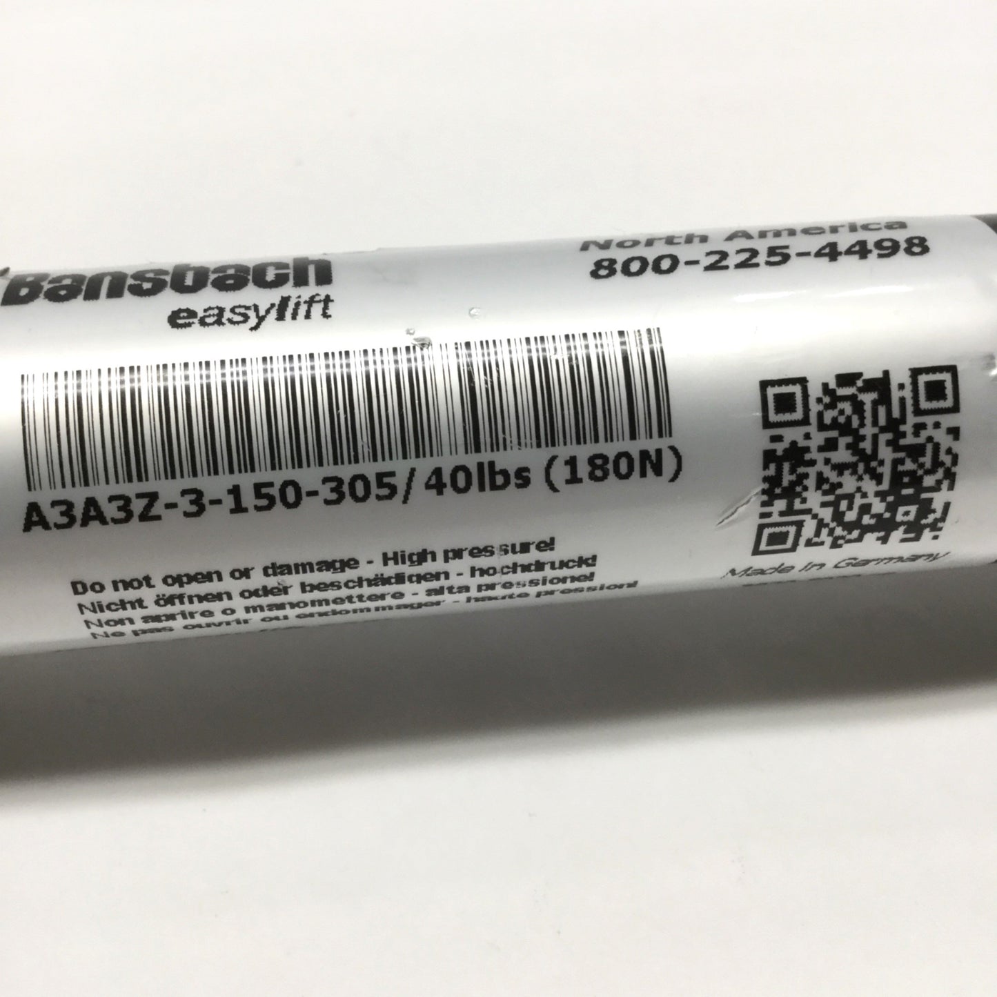 New – Open box Bansbach Easylift A3A3Z-3-150-305/40LBS Traction Gas Spring 150mm Stroke, 40lbf