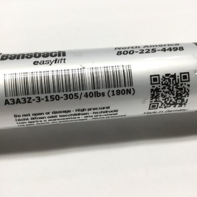 New – Open box Bansbach Easylift A3A3Z-3-150-305/40LBS Traction Gas Spring 150mm Stroke, 40lbf