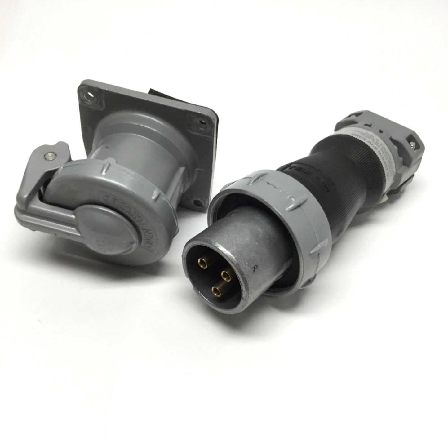 Used Hubbell HBL430PS1W Insulgrip Pin & Sleeve Plug & Receptacle 3-Pole 4-Wire, 30A