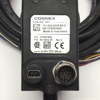 Used Cognex 825-0038-2R Checker 3G1 Smart Programmable Machine Vision Sensor, 24VDC