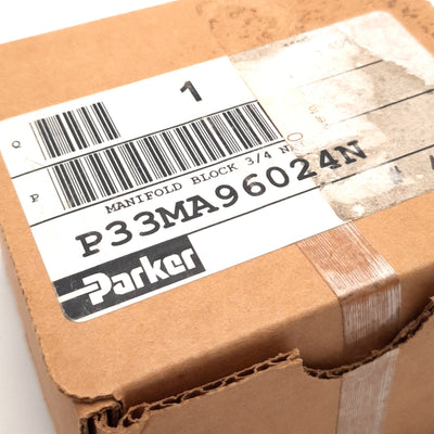 New Parker P33MA96024N Global Modular Manifold Block 3/4" NPT Port, 1/4" & 1/2" NPT