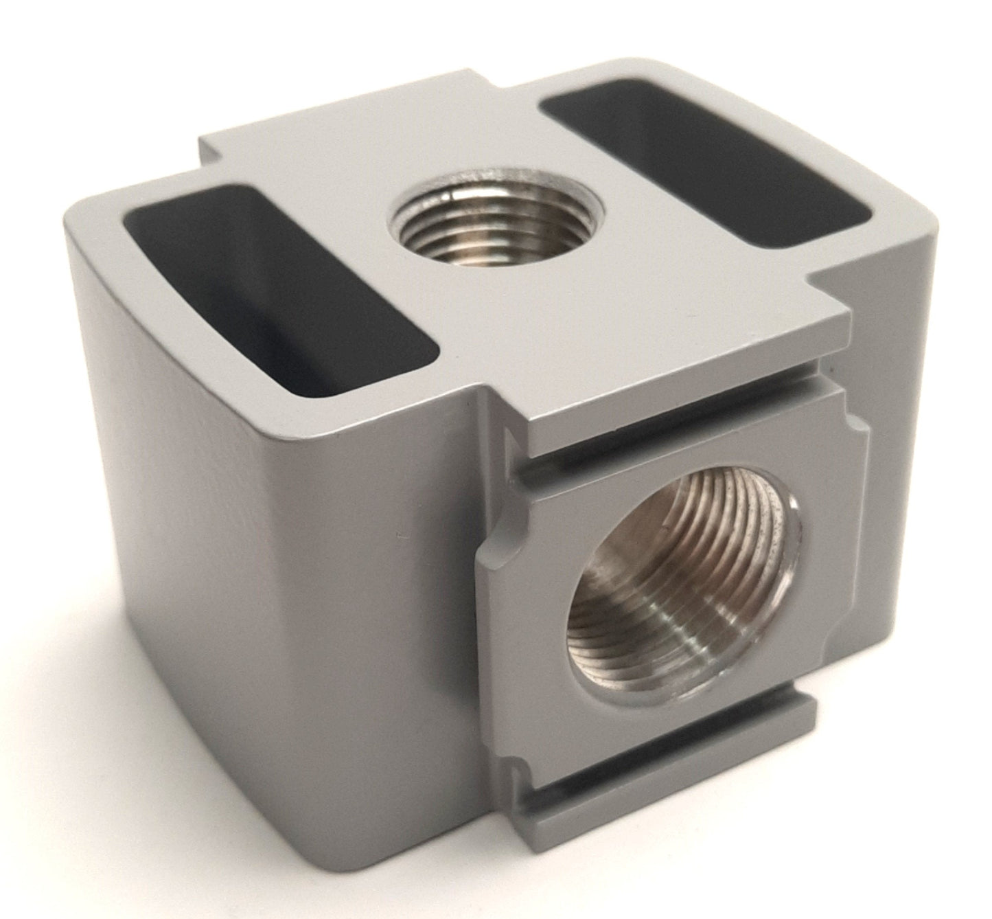 New Parker P33MA96024N Global Modular Manifold Block 3/4" NPT Port, 1/4" & 1/2" NPT